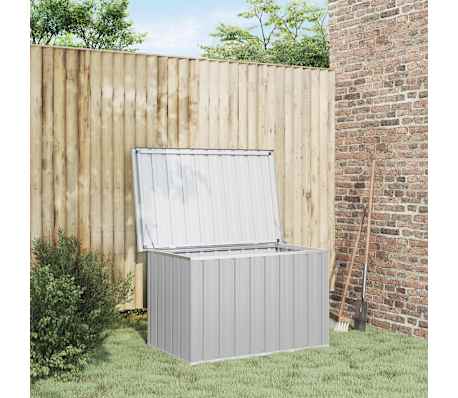 vidaXL Boîte de rangement de jardin Gris 109x67x65 cm