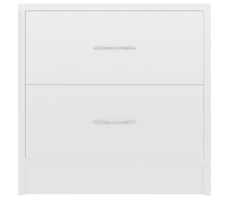 vidaXL Mesitas de noche 2 uds contrachapada blanco brillo 40x30x40 cm