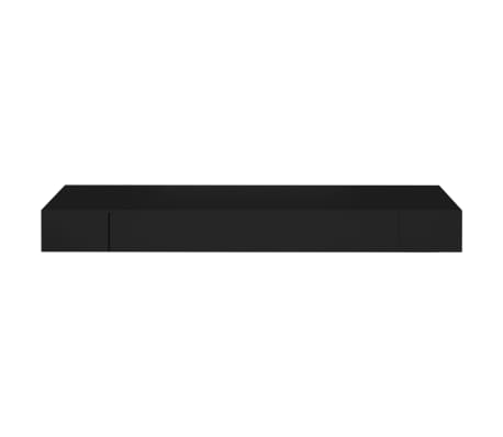 vidaXL Estante flotante de pared con cajón negro 80x25x8 cm