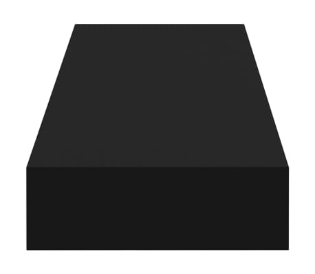 vidaXL Estante flotante de pared con cajón negro 80x25x8 cm