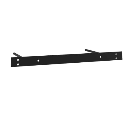 vidaXL Estante flotante de pared con cajón negro 80x25x8 cm
