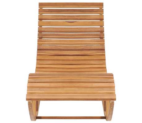 vidaXL Tumbona mecedora de madera de teca maciza