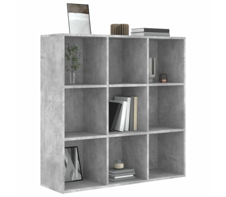vidaXL Estantería madera de ingeniería gris hormigón 98x29x97,5 cm