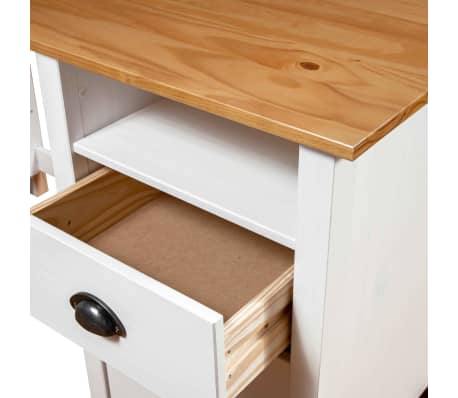 vidaXL Escritorio Hill con 3 cajones madera de pino 120x50x74 cm