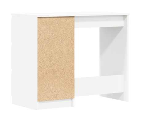 vidaXL Escritorio de madera contrachapada blanco 90x45x76 cm