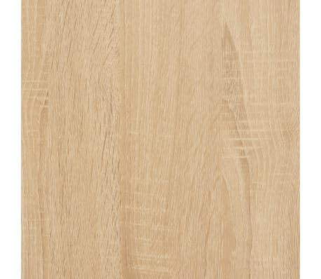 vidaXL Desk White and sonoma oak Engineered wood Small Drawers Desk