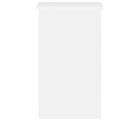 vidaXL Escritorio de madera contrachapada blanco brillo 90x45x76 cm