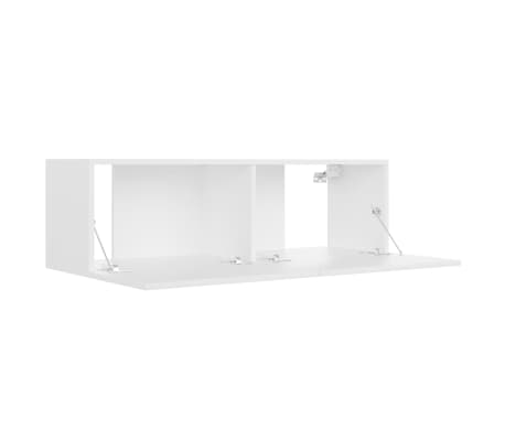 vidaXL Mueble para TV pared madera contrachapada blanco 100x30x30 cm