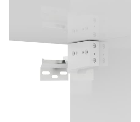 vidaXL Mueble TV madera contrachapada blanco brillante 100x30x30 cm