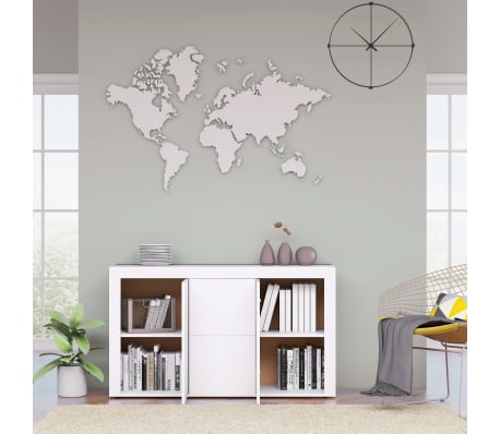 vidaXL Aparador de madera contrachapada blanco 120x36x69 cm