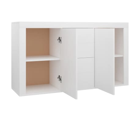 vidaXL Aparador de madera contrachapada blanco 120x36x69 cm
