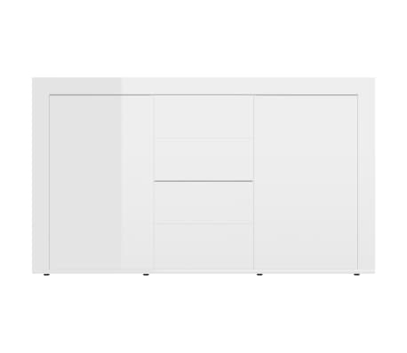vidaXL Buffet Blanc brillant 120x36x69 cm Bois d’ingénierie