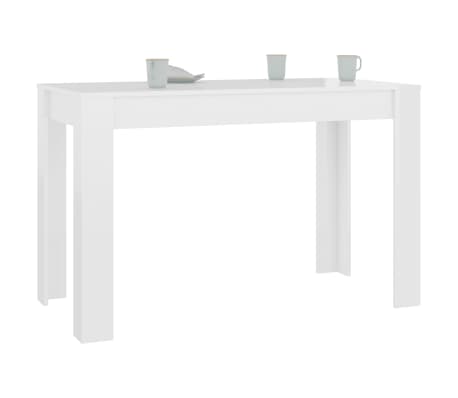 802270 vidaXL Table à manger Bois d'ingénierie Blanc brillant 47,2 x 23,6 x 29,9 pouces