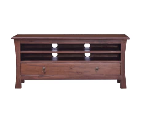 vidaXL Meuble TV Bois d'acajou massif Marron classique 100x30x45 cm