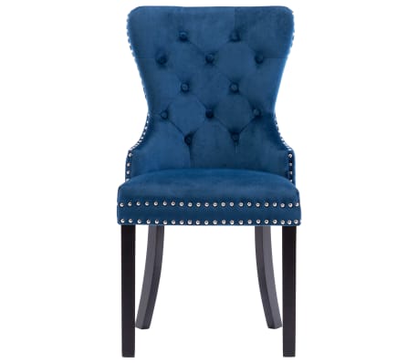 vidaXL Chaises à manger lot de 2 bleu velours