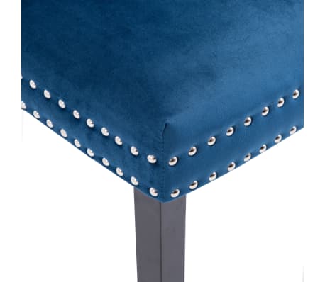 vidaXL Chaises à manger lot de 2 bleu velours