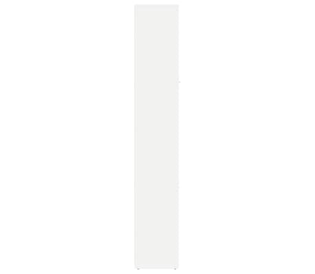vidaXL Armario baño madera contrachapada blanco brillo 30x30x183,5 cm