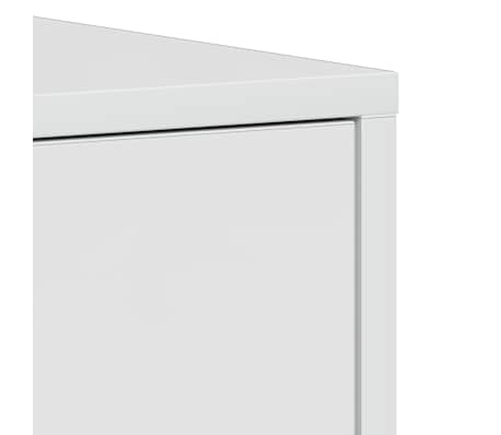 vidaXL Armario baño madera contrachapada blanco brillo 30x30x183,5 cm