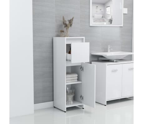 vidaXL Armario de baño madera contrachapada blanco 30x30x95 cm