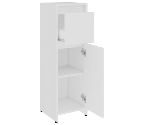 vidaXL Armario de baño madera contrachapada blanco 30x30x95 cm