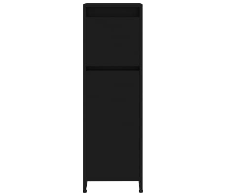 vidaXL Armario de baño madera contrachapada negro 30x30x95 cm