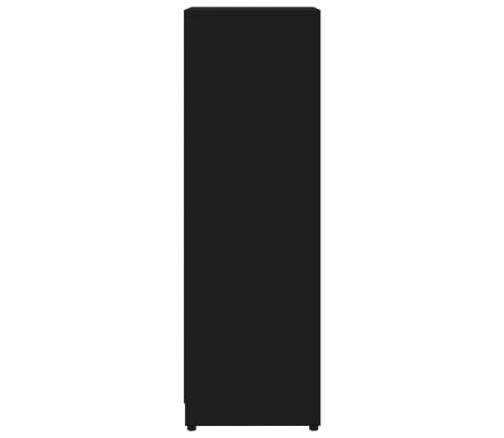 vidaXL Armario de baño madera contrachapada negro 30x30x95 cm