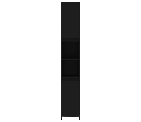 vidaXL Armoire de salle de bain Noir 30x30x183,5 cm Bois d'ingénierie