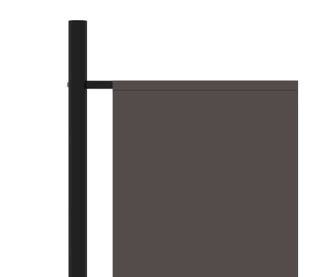 vidaXL Biombo divisor de 3 paneles gris antracita 260x180 cm