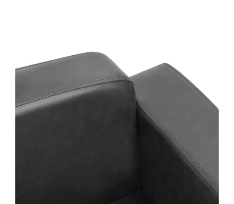 vidaXL Sofá para perros cuero sintético gris 80x50x40 cm