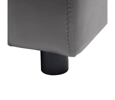 vidaXL Sofá para perros cuero sintético gris 80x50x40 cm