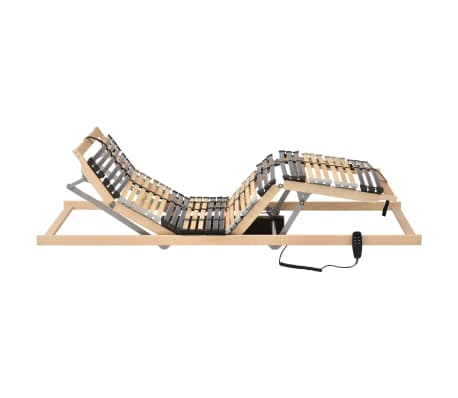 vidaXL Cama somier eléctrico de láminas sin colchón 7 zonas 100x200 cm