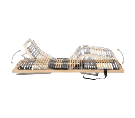 vidaXL Cama somier eléctrico de láminas sin colchón 7 zonas 100x200 cm