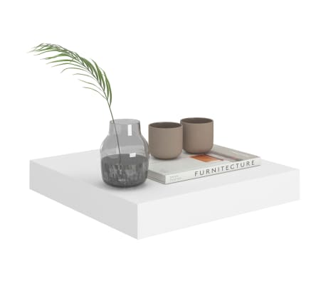 vidaXL Estantes flotantes de pared 4 uds MDF blanco 23x23,5x3,8 cm