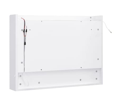 vidaXL Armario de baño con espejo MDF blanco 80x15x60 cm