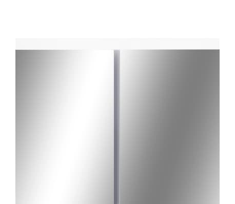 vidaXL Armario de baño con espejo MDF blanco 80x15x60 cm