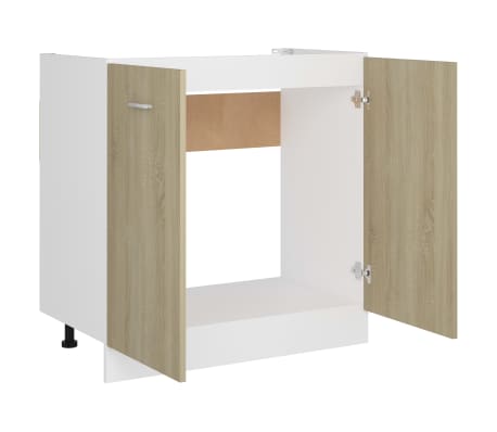 vidaXL Armario inferior de fregadero madera ingeniería 80x46x81,5cm