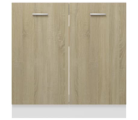 vidaXL Armario inferior de fregadero madera ingeniería 80x46x81,5cm