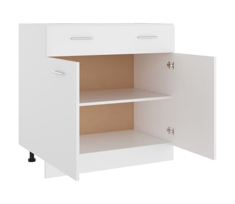 vidaXL Armoire de plancher à tiroir "Lyon" Blanc 80x46x81,5cm