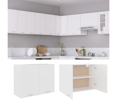 vidaXL Armoire suspendue "Lyon" Blanc 80x31x60 cm Bois d’ingénierie