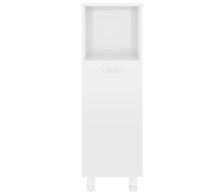 vidaXL Armario de baño madera contrachapada blanco brillo 30x30x95 cm