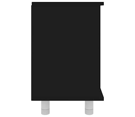 vidaXL Armario de baño madera contrachapada negro 60x32x53,5 cm