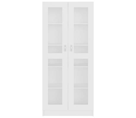 vidaXL Armoire à vitrine Blanc 82,5x30,5x185,5 cm Bois d'ingénierie