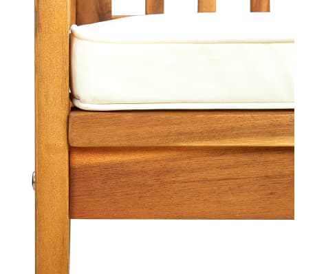 vidaXL Sillas de comedor jardín 2 uds con cojines madera maciza acacia