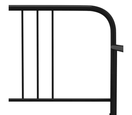 vidaXL Estructura sofá cama extraíble sin colchón metal negro 90x200cm