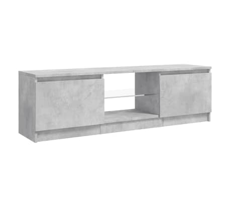 vidaXL Mueble de TV con luces LED gris hormigón 120x30x35,5 cm