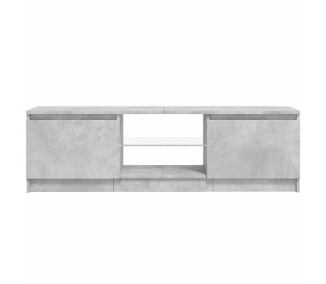 vidaXL Mueble de TV con luces LED gris hormigón 120x30x35,5 cm