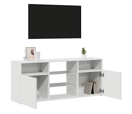 vidaXL Mueble para TV con luces LED blanco 120x30x50 cm