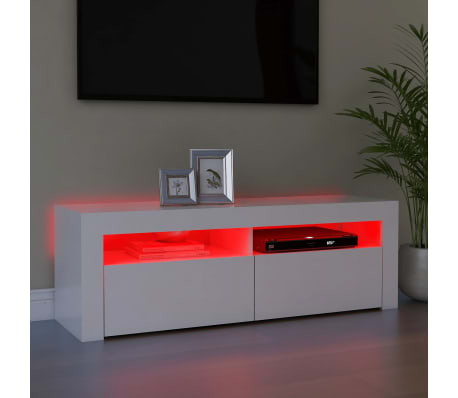 vidaXL Mueble para TV con luces LED blanco 120x35x40 cm