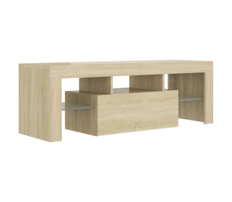 vidaXL Mueble de TV con luces LED roble Sonoma 120x35x40 cm