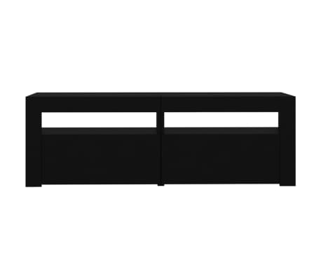 vidaXL Mueble de TV con luces LED negro 120x35x40 cm